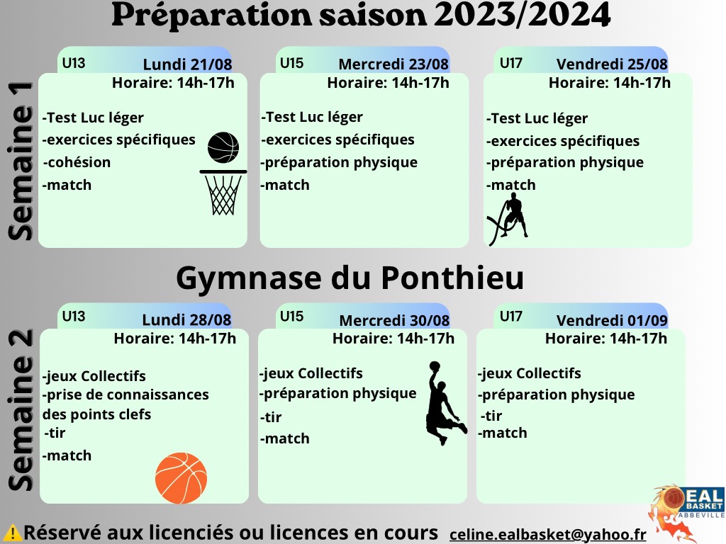 Entrainements de pré-saison